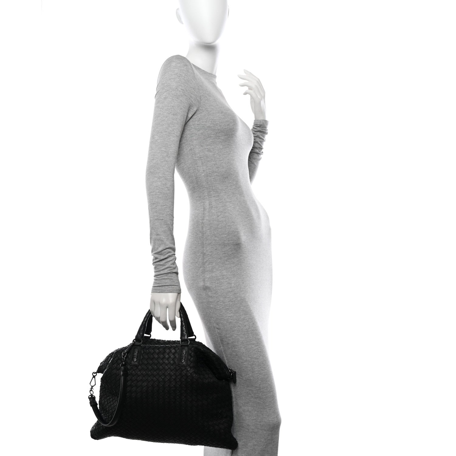 Bottega Veneta Nappa Intrecciato Medium Convertible Tote Black 2 of 11