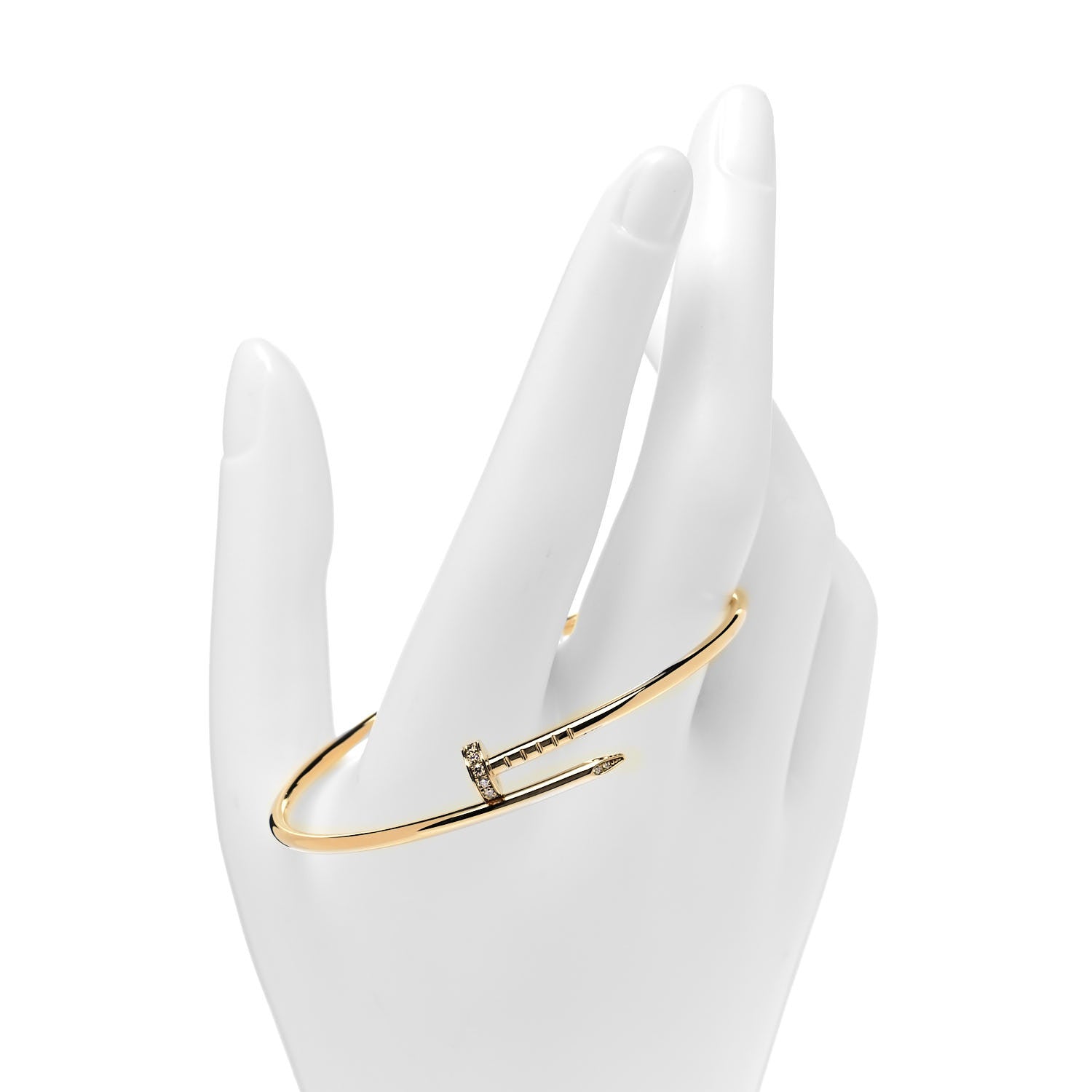 Cartier 18K Yellow Gold Diamond Small Juste Un Clou Bracelet 18 2 of 5