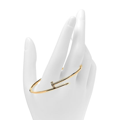 Cartier 18K Yellow Gold Diamond Small Juste Un Clou Bracelet 18 2 of 5