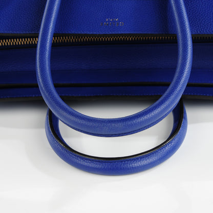 Celine Drummed Calfskin Mini Luggage Indigo 10 of 11