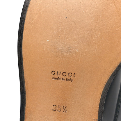 Gucci Millennial Ribot Cut Out Interlocking G Loafers 35.5 Black 9 of 10
