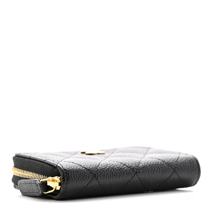 Chanel Caviar Quilted Zip Coin Purse Black 4 of 10