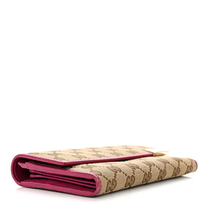 Gucci Monogram Dice Continental Flap Wallet Pink 4 of 7