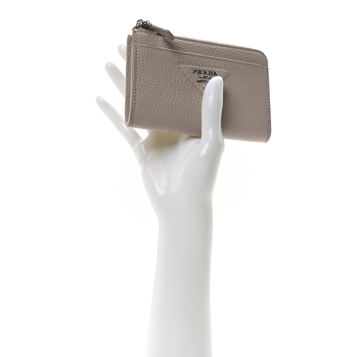 Saffiano Metal Zip Around Keychain Cipria