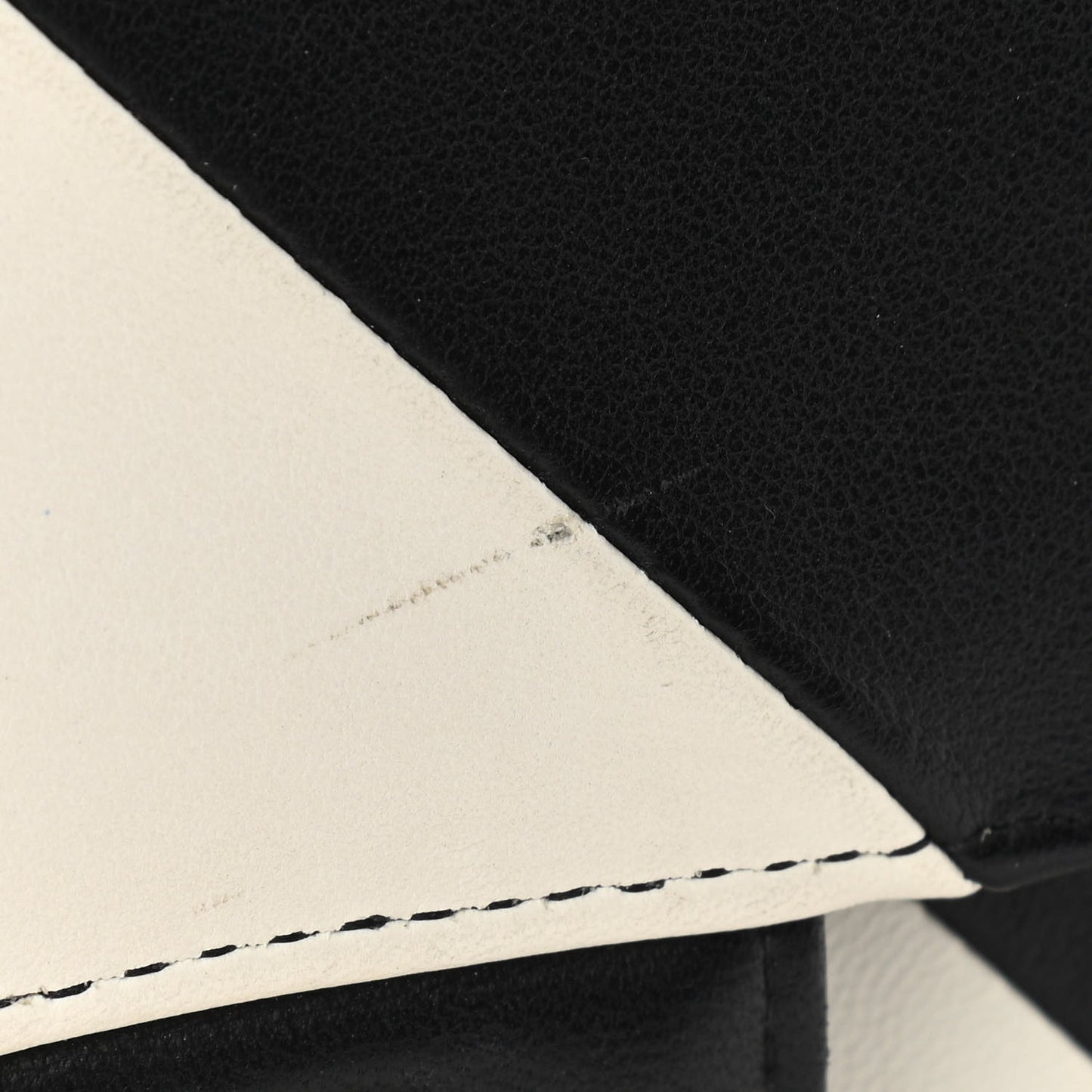 Lambskin Geometric Patchwork Mini Flap Black White