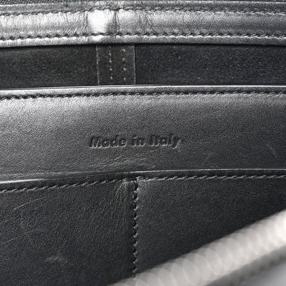 Celine Smooth Calfskin Tri-Fold Clutch on Chain Black 7 of 9