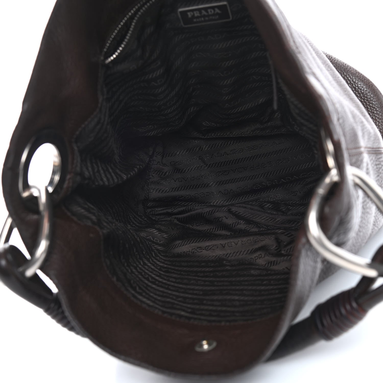 Prada Vitello Daino Hobo Caffe 4 of 9