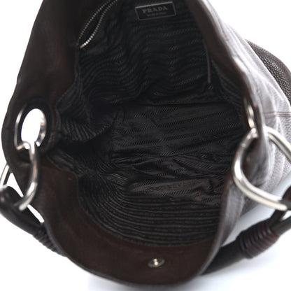 Prada Vitello Daino Hobo Caffe 4 of 9