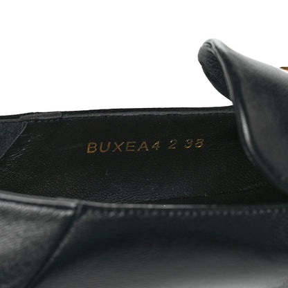 Valentino Garavani Nappa Stud Sign Loafers 38 Black 8 of 9