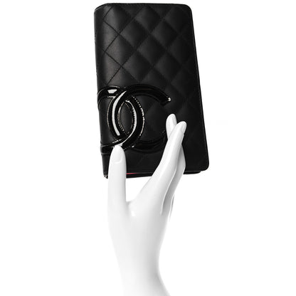 Chanel Calfskin Quilted Cambon Yen Wallet Black 2 of 8