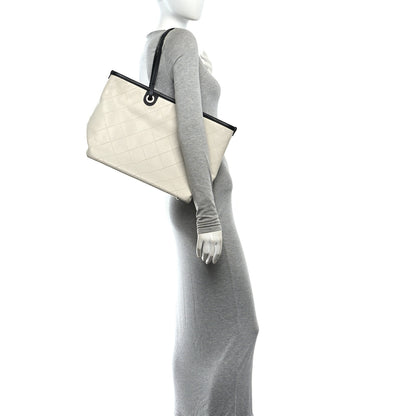 Chanel Grained Calfskin Shopping Fever Tote White 2 of 10