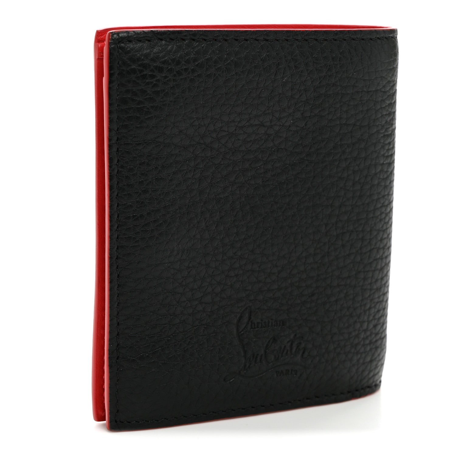 Christian Louboutin Calfskin Spiked Paros Wallet Black 3 of 7