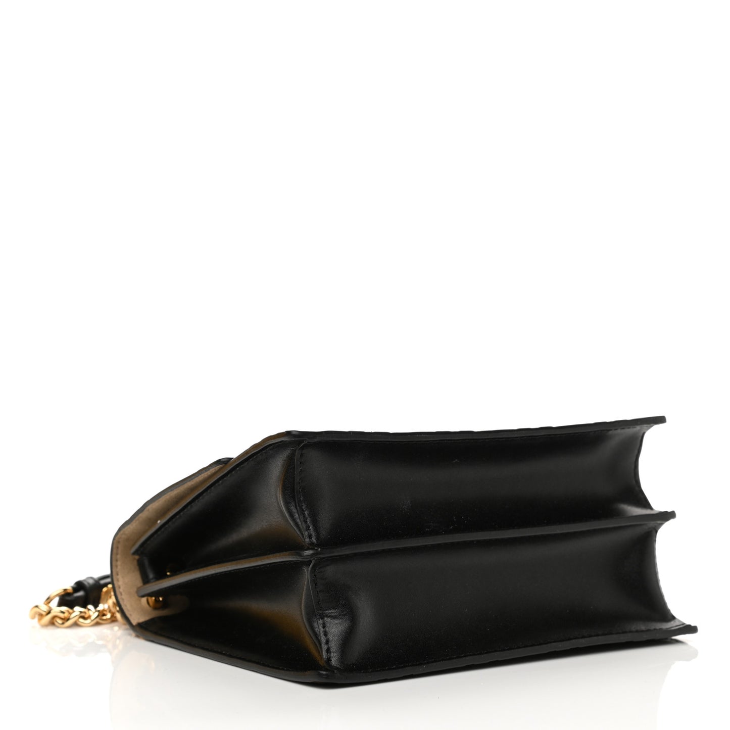 Vitello Liberty Bi-Color FF 1974 Embossed Small Kan U Shoulder Bag Maya Black
