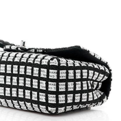 Chanel Ribbon Tweed Mini Rectangular Flap Black Ivory 11 of 12