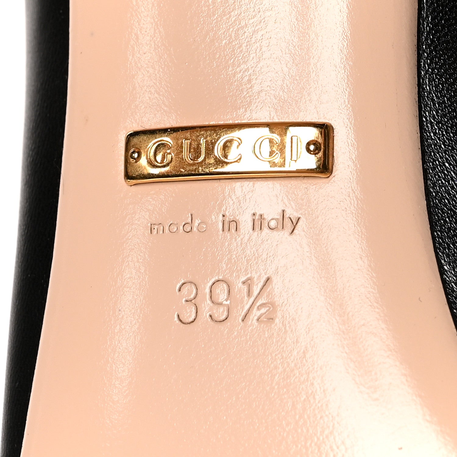 Gucci Malaga Kid Sylvie High Heel Pumps 39.5 Black 7 of 8