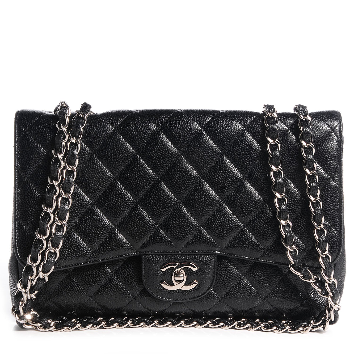 Chanel Caviar Jumbo Single Flap Black 1 of 7