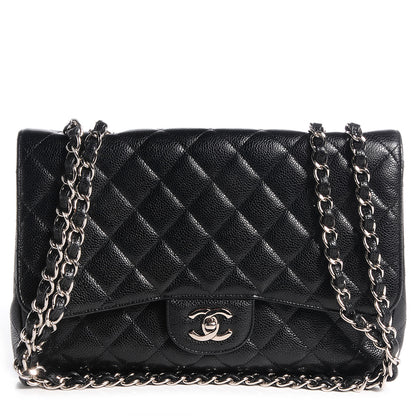 Chanel Caviar Jumbo Single Flap Black 1 of 7