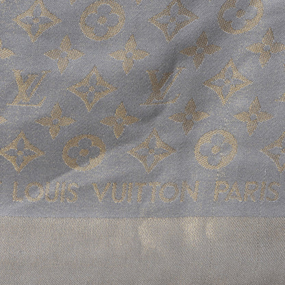 Louis Vuitton Silk Lurex Wool Monogram Shine Pearl Grey 1 of 6