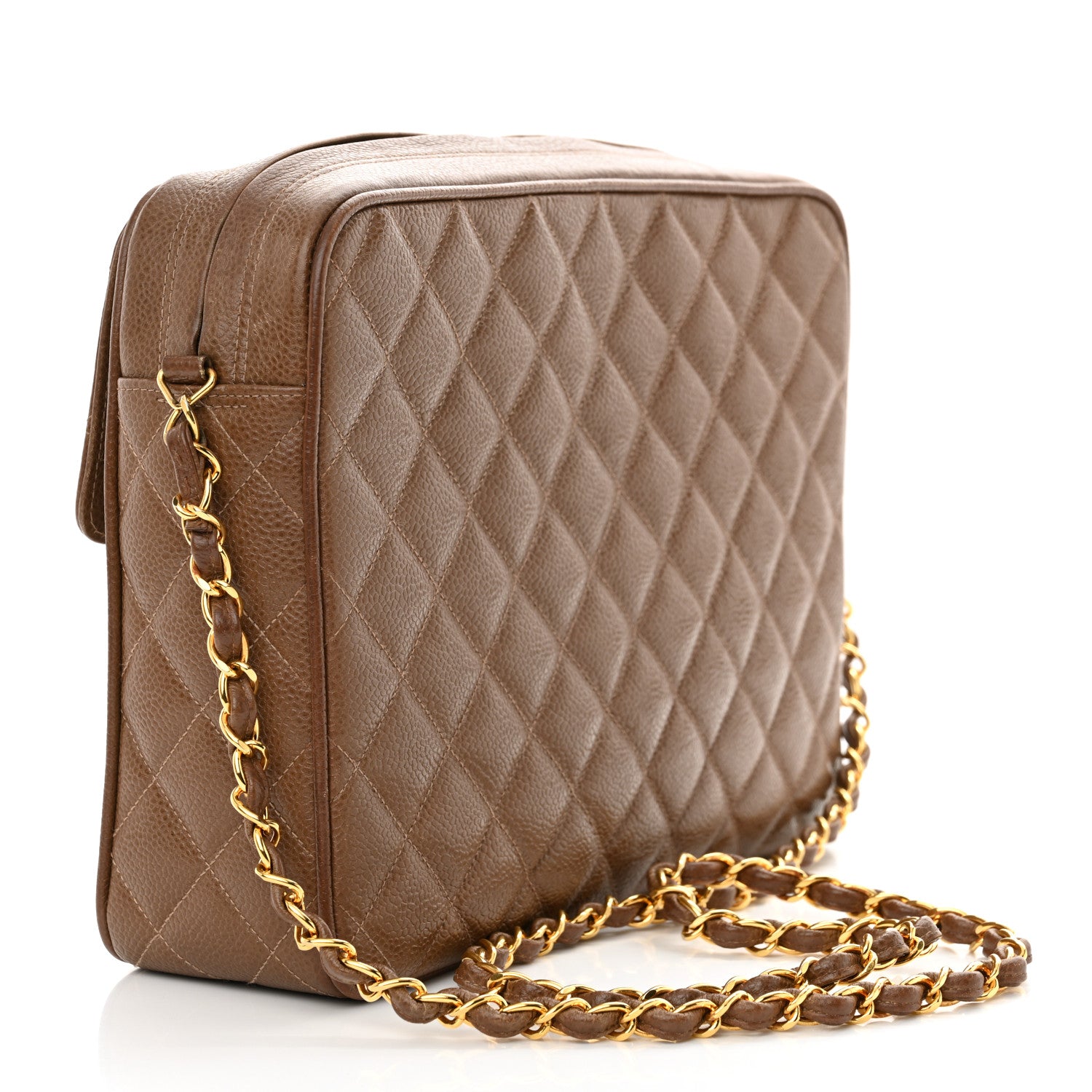 Chanel Caviar Quilted Camera Case Brown 3 of 15