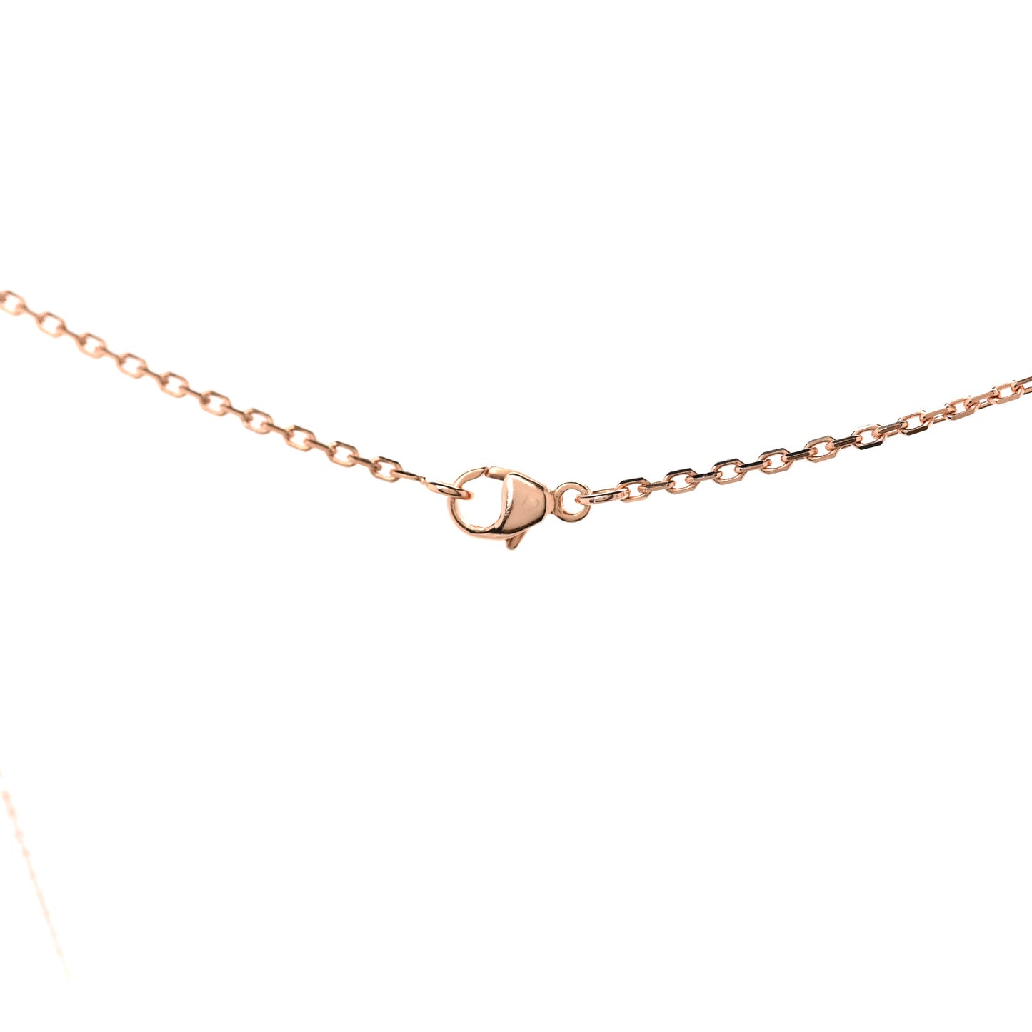 Lacquered Rose Gold Mini Pop H Pendant Necklace Black