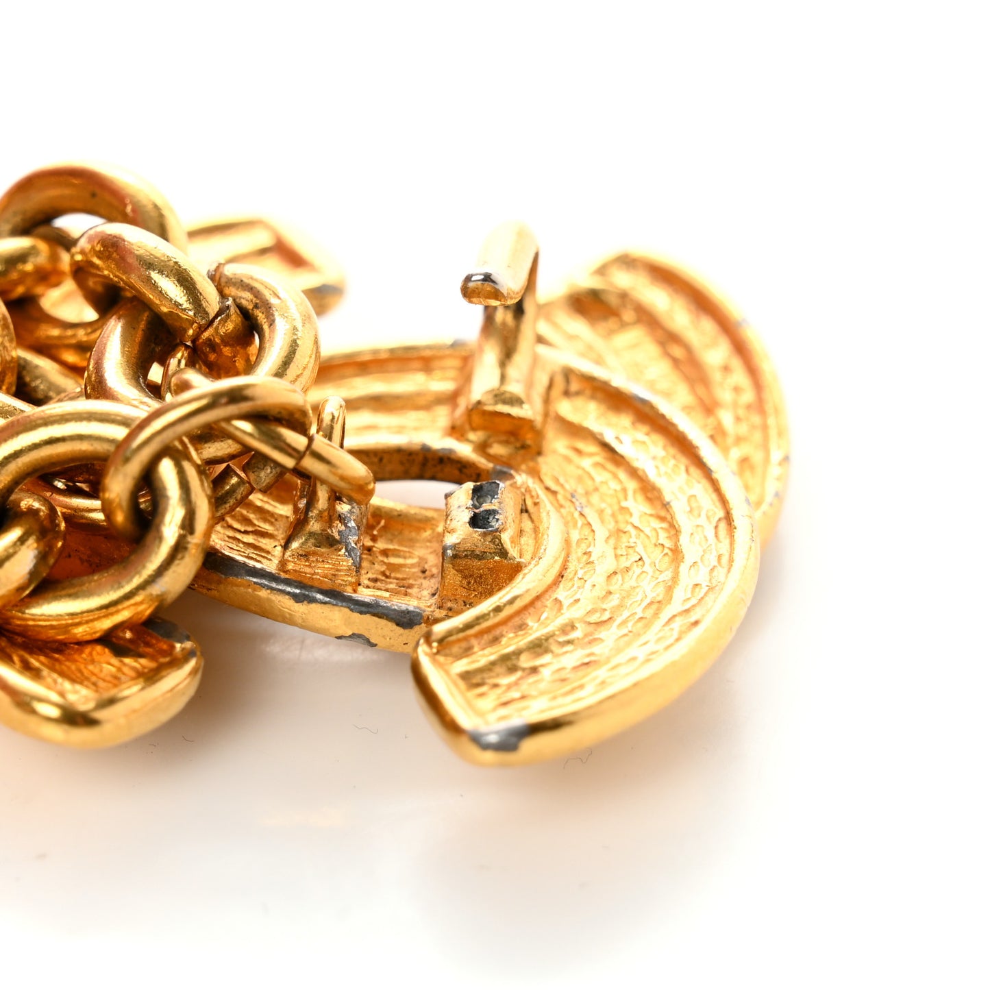 Metal Chain CC Belt Gold