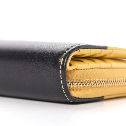 Celine Lambskin Compact Wallet Sun Yellow Black 9 of 18