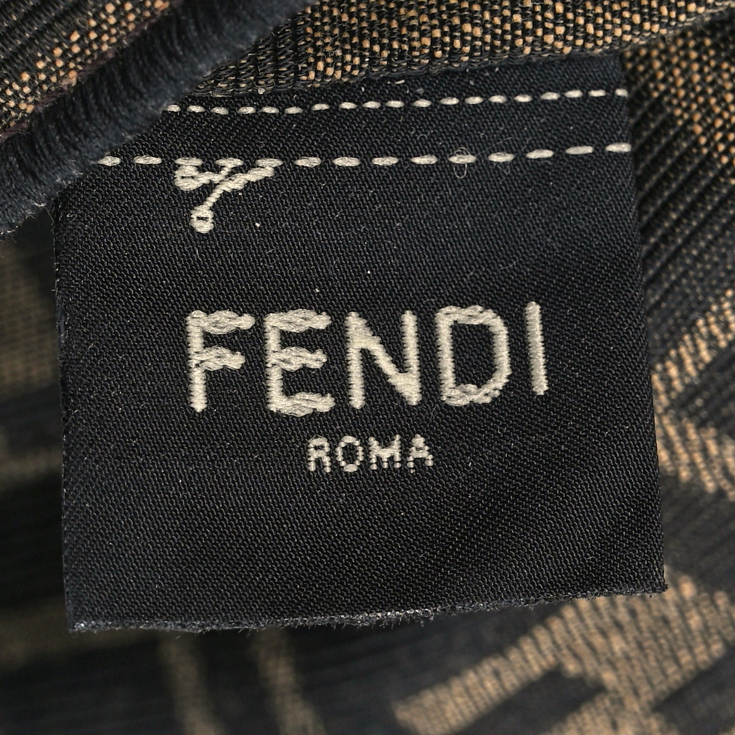 Fabric Jacquard FF 1974 Mini Baguette Tobacco Moro Black