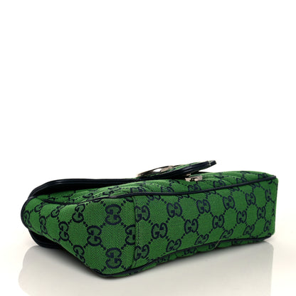 Gucci Monogram Multicolor Matelasse Diagonal Small GG Marmont Shoulder Bag Green Blue 3 of 9