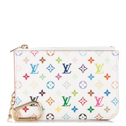 Louis Vuitton Monogram Multicolor Key Pouch White Litchi 1 of 7