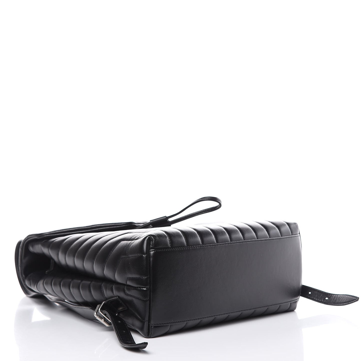 Calfskin Y Quilted Monogram Medium Loulou Backpack Black