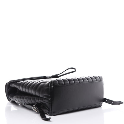 Saint Laurent Calfskin Y Quilted Monogram Medium Loulou Backpack Black 5 of 11