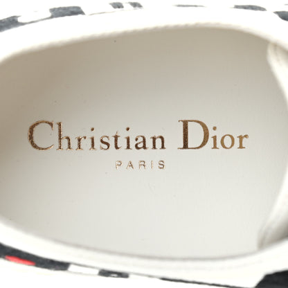 Christian Dior Canvas Dioramour Walk'N'Dior Low Top Sneakers 40 White Black Red 6 of 11
