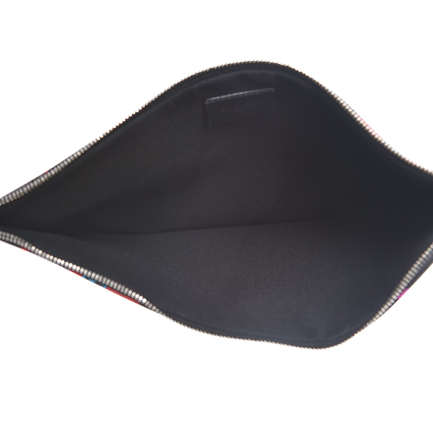 Coated Canvas Floral Print Zip Pouch Multicolor