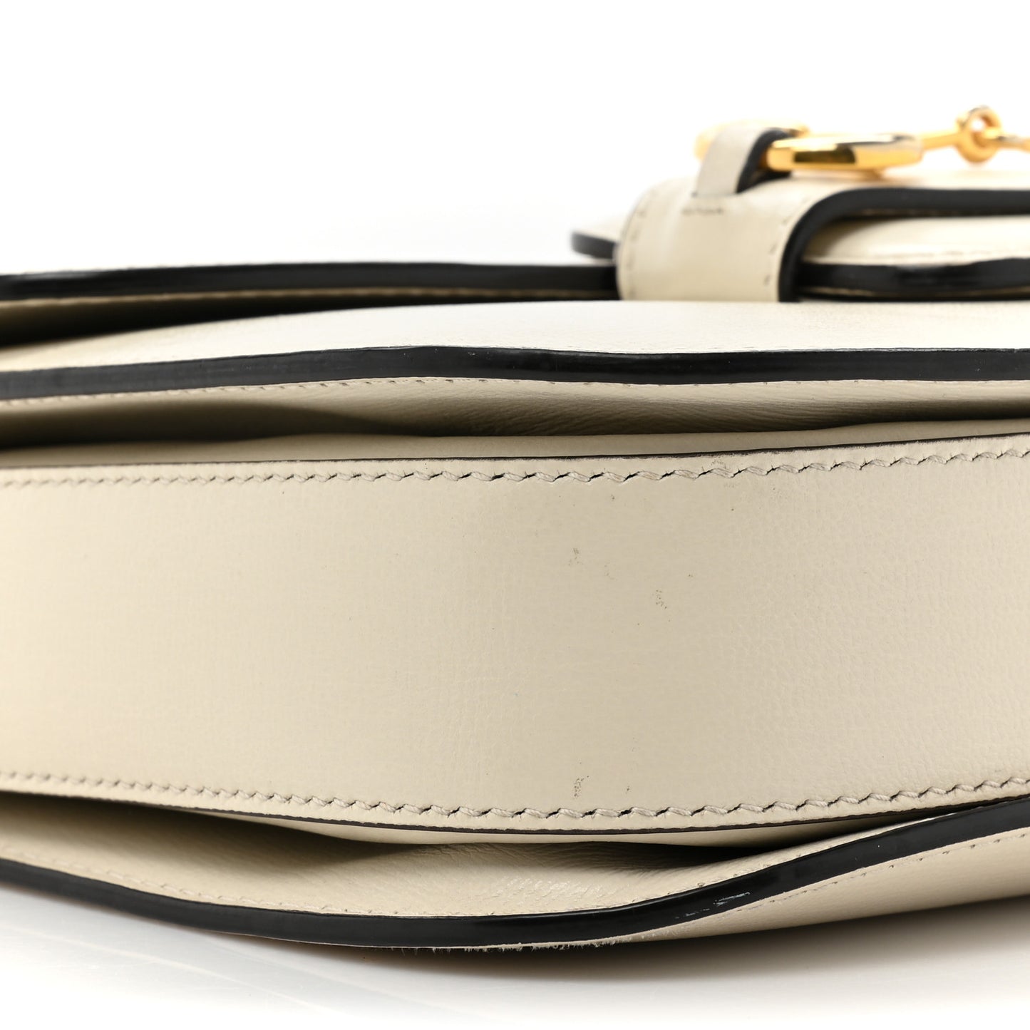 Azalea Calfskin Horsebit 1955 Shoulder Bag Mystic White