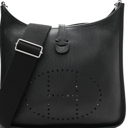 Hermes Taurillon Clemence Evelyne III PM Black 8 of 10