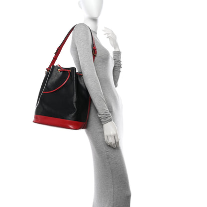 Louis Vuitton Epi Bi-Color Noe Castillan Red Black 2 of 15