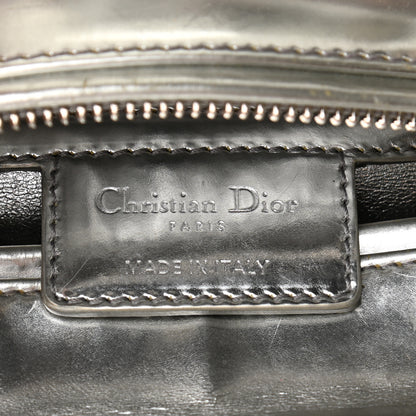 Christian Dior Metallic Patent Calfskin Medium Lady Dior Silver 6 of 11