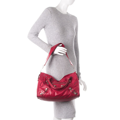Balenciaga Agneau Giant 21 Silver Hardware City Pourpre 2 of 9