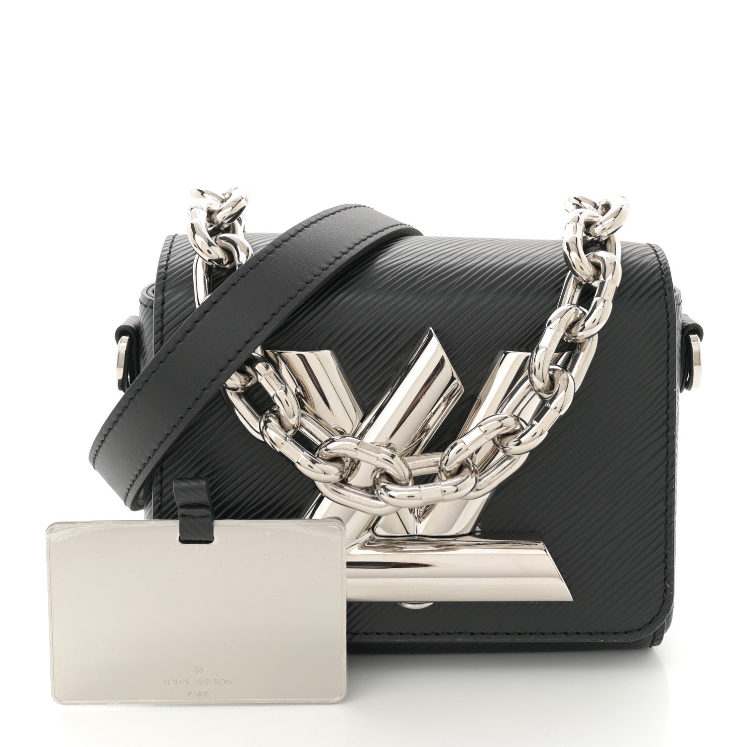 Louis Vuitton Epi Twist Lock Shoulder Bag XL Black 2 of 10