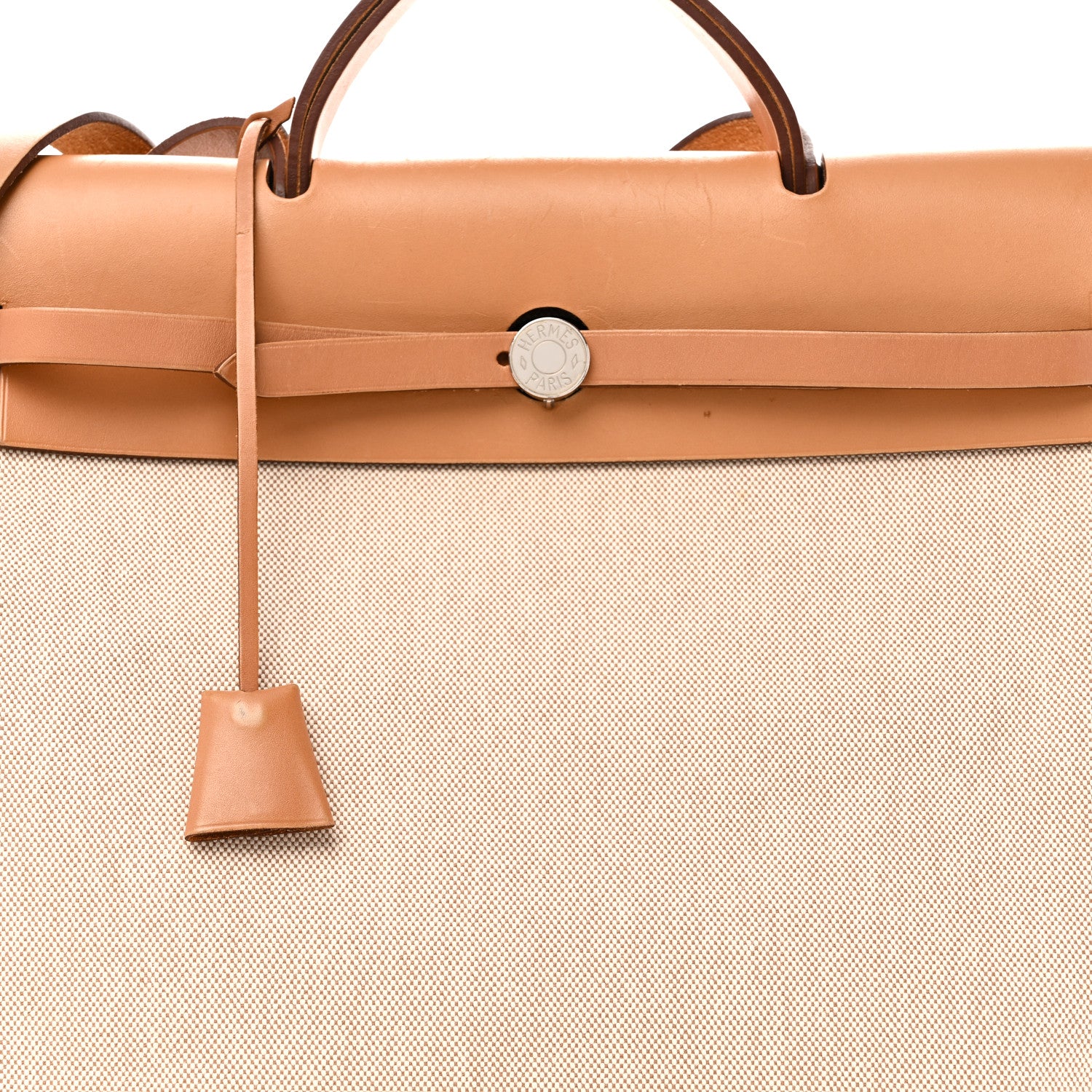 Hermes Toile Vache Hunter Herbag Zip 39 MM Beige Natural 9 of 11