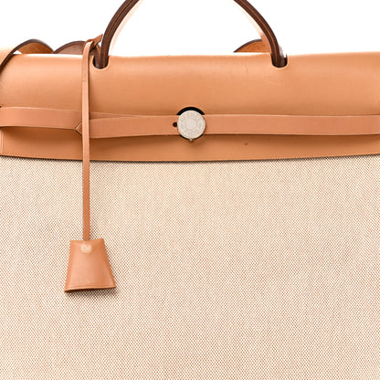Hermes Toile Vache Hunter Herbag Zip 39 MM Beige Natural 9 of 11