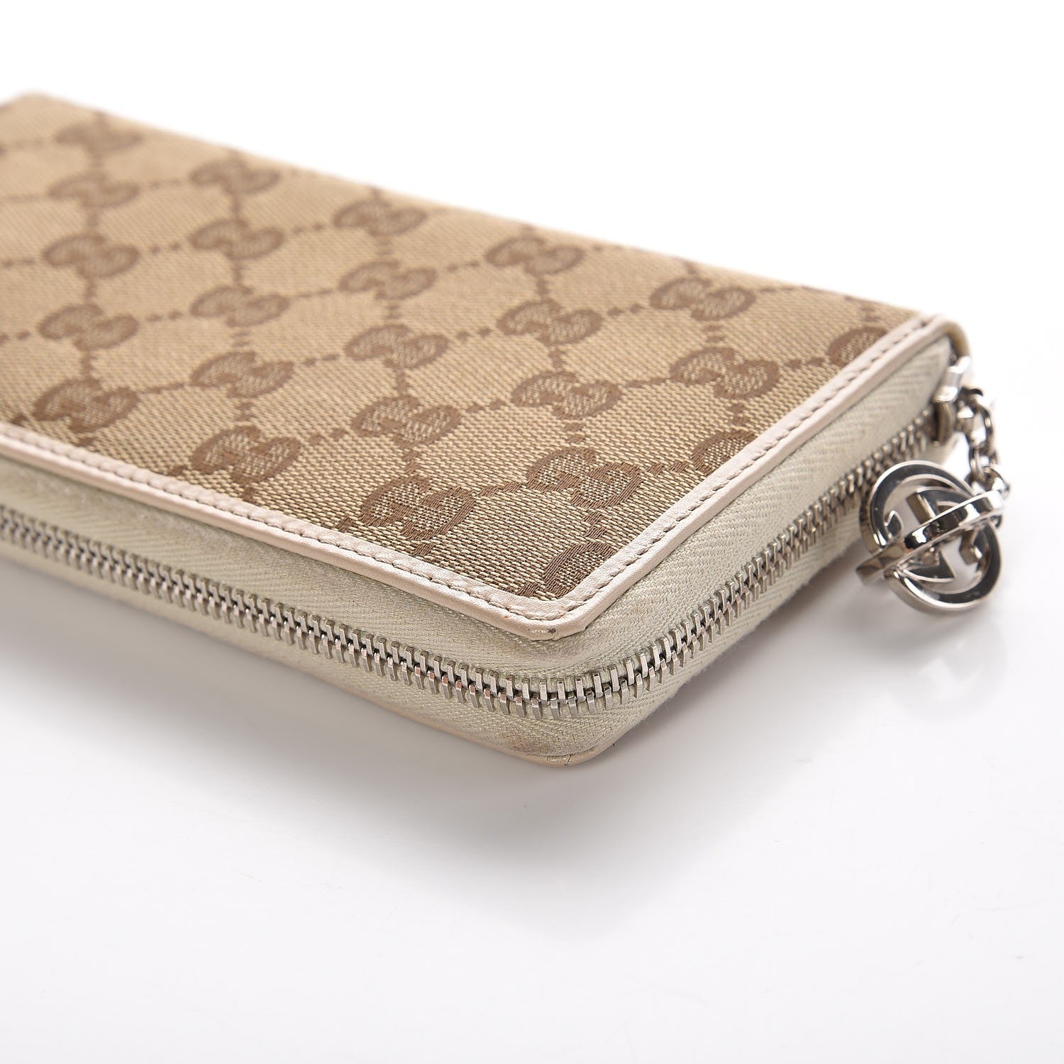 Gucci Monogram Large Twins Zip Around Wallet Off White 11 of 14