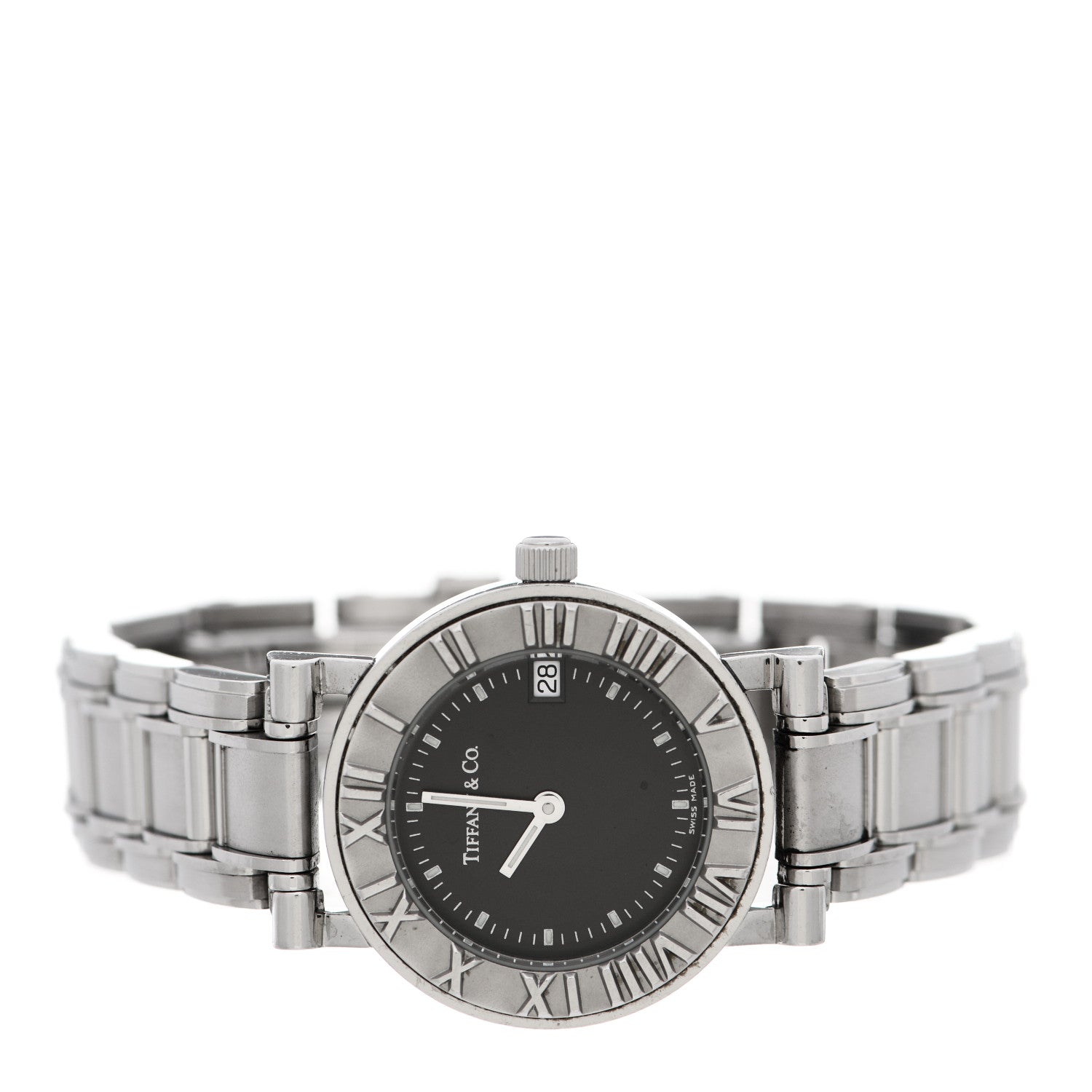 Tiffany Stainless Steel 25mm Atlas Quartz Watch Black 2 of 6