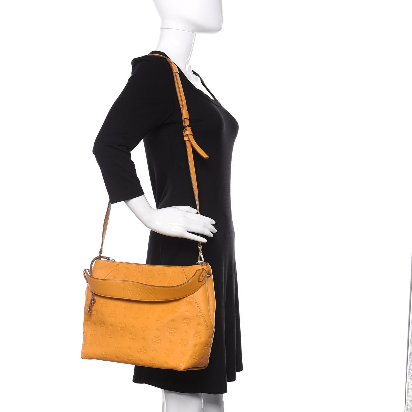 Calfskin Ottomar Monogram Medium Klara Hobo Golden Mango