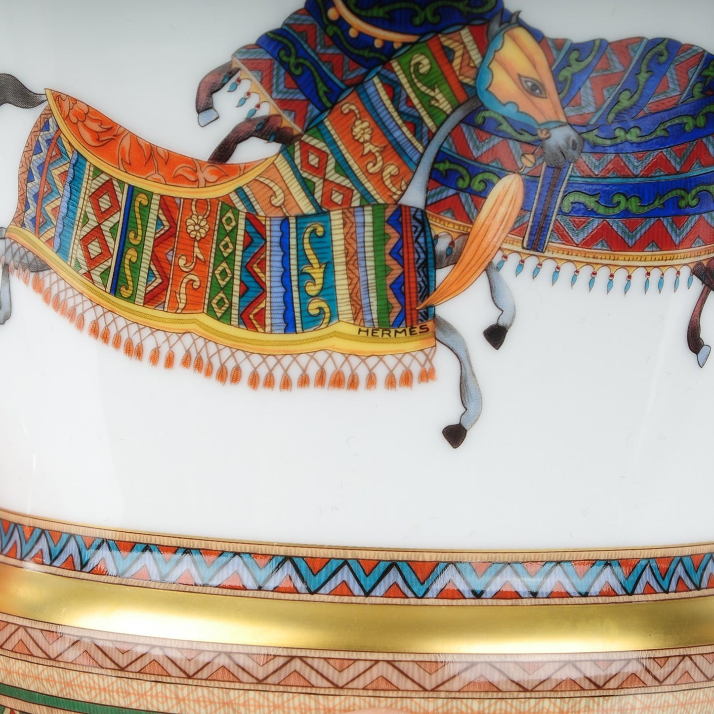 Porcelain Large Cheval D'Orient Vase