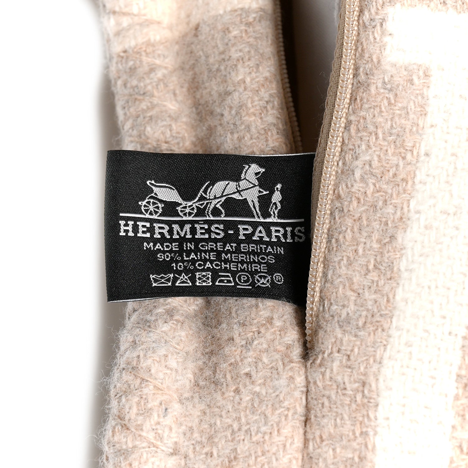 Hermes Wool Cashmere Avalon III Pillow PM Coco Camomille 3 of 3