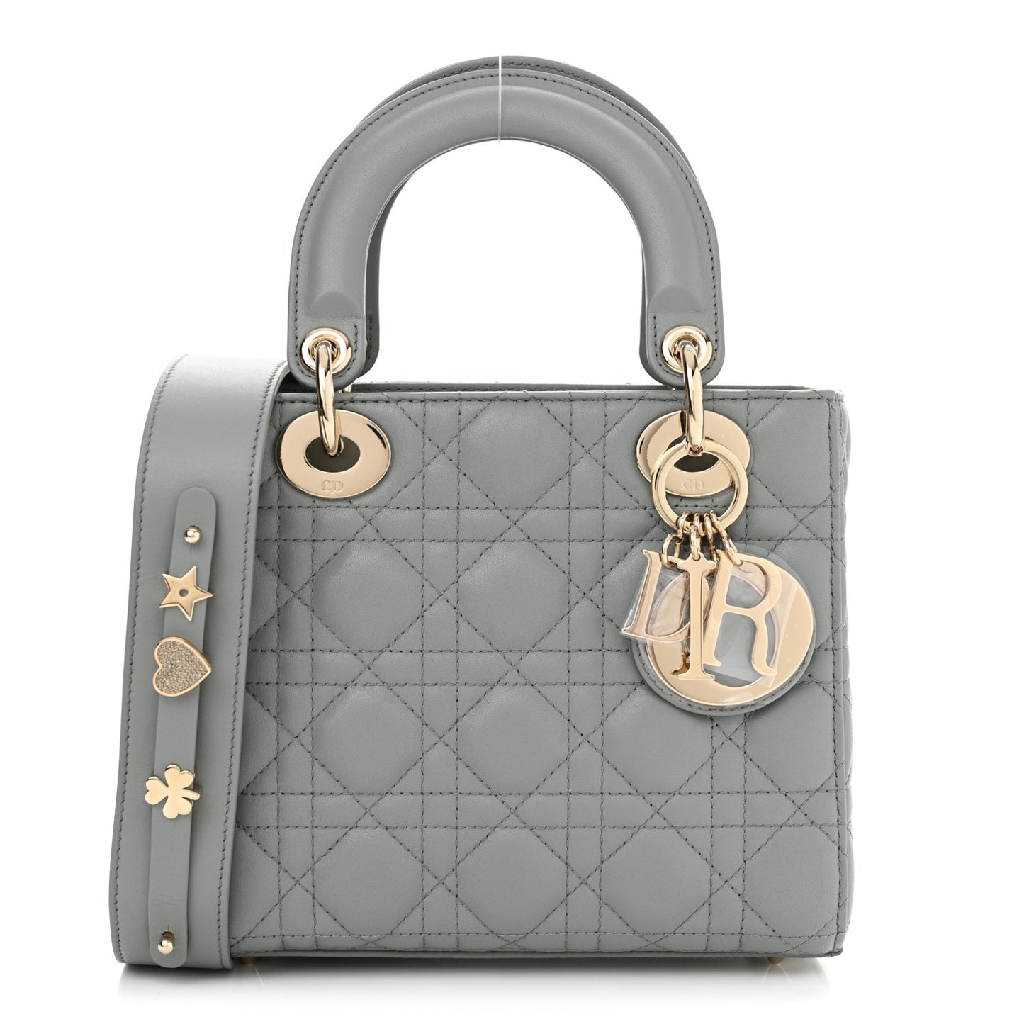 Lambskin Cannage Small My ABCDior Lady Dior Grey