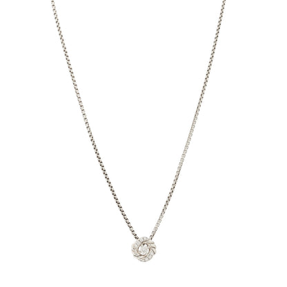 David Yurman Sterling Silver Diamond 8mm Petite Infinity Pendant Necklace 1 of 7
