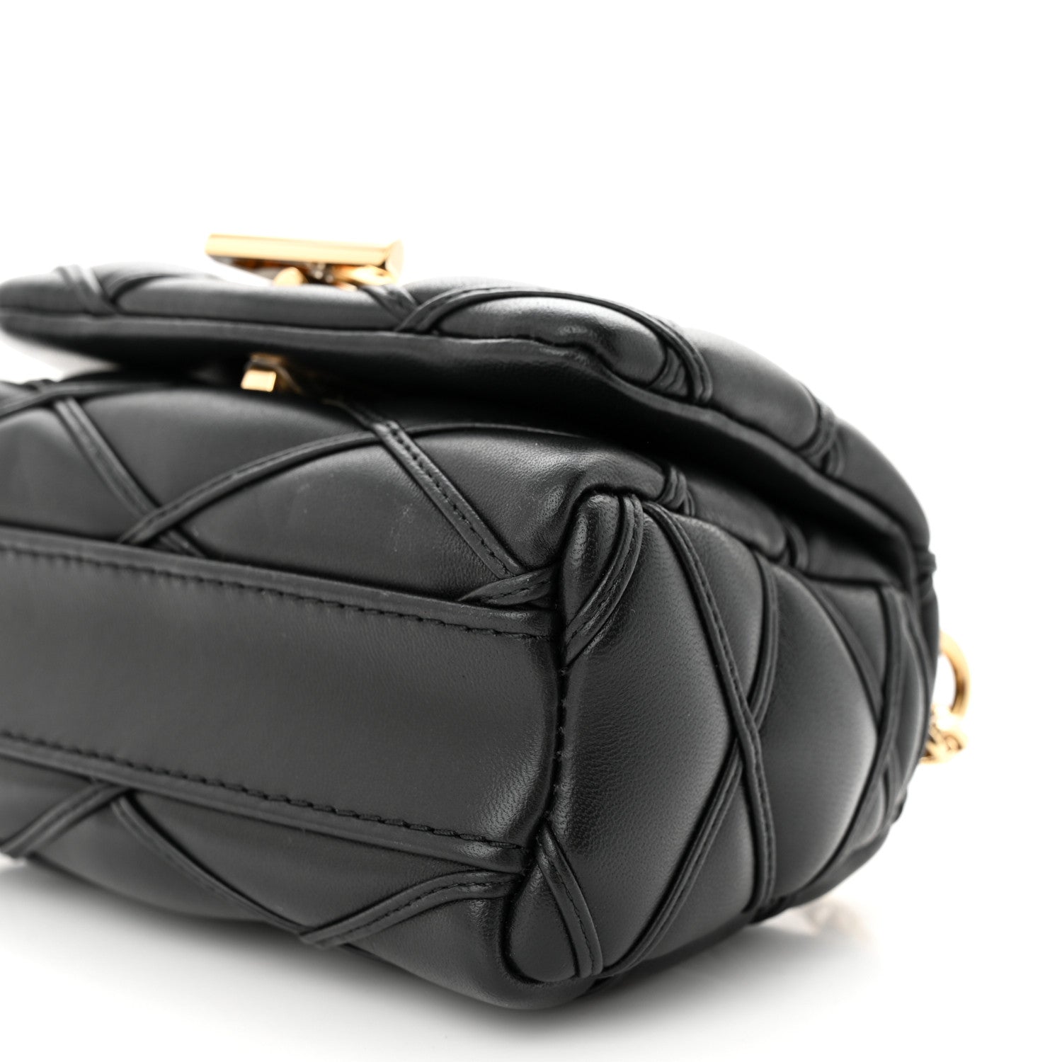 Louis Vuitton Lambskin Malletage Pico GO-14 Black 11 of 12