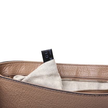 Gucci Pebbled Calfskin Medium Soho Flap Crossbody Camelia 11 of 23